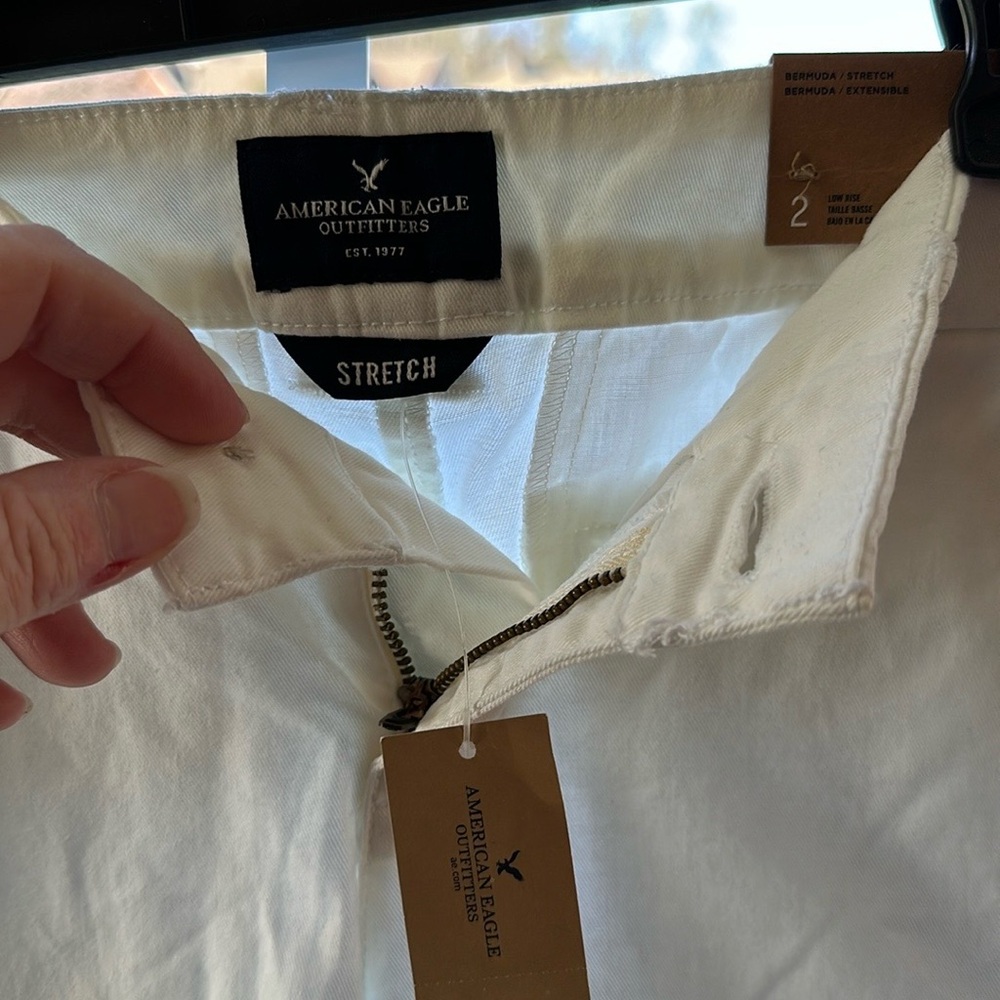 NWT American Eagle white Bermuda shorts - Picture 4 of 7